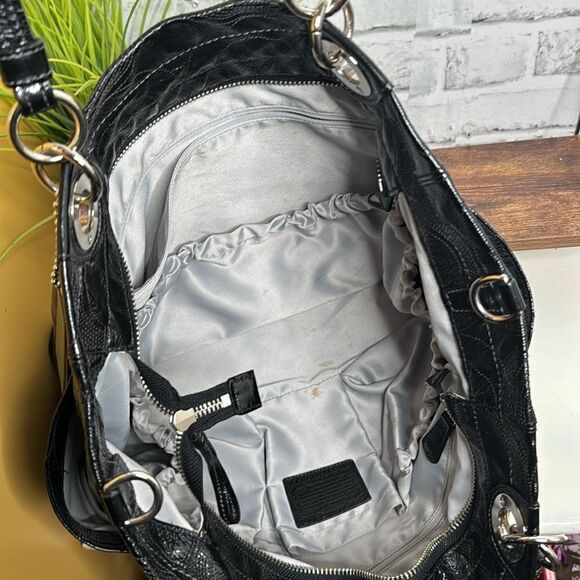 Coach Alex Signature Black Patent Leather Baby Diaper Travel Tote Bag - Picture 8 of 11